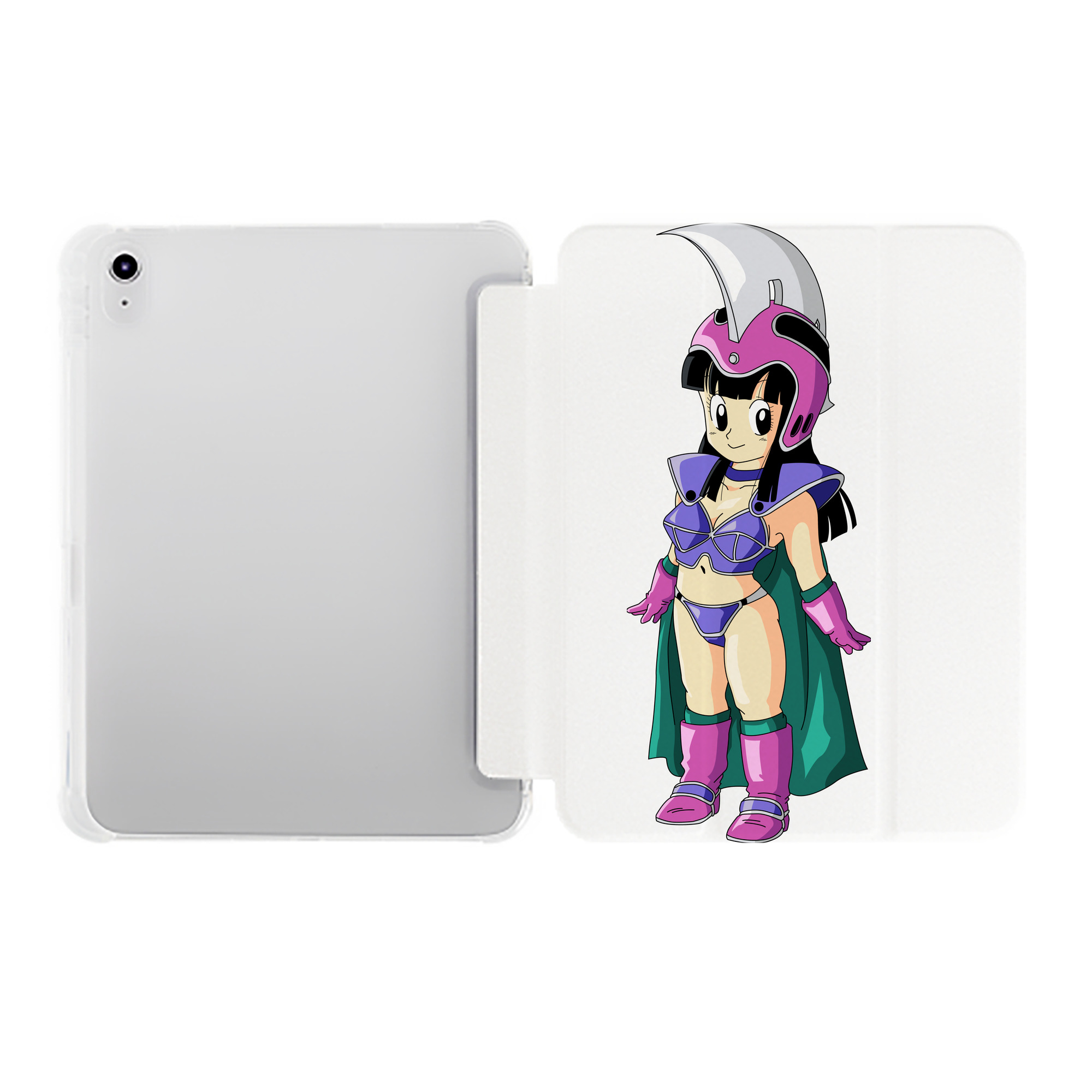 （画像用） ドラゴンボール チチ DRAGON BALL Chichi IPad ケース ペン収納付き 三つ折りスタンド PUレザー×シリコン 対応機種9.5/10.5/10.9インチ